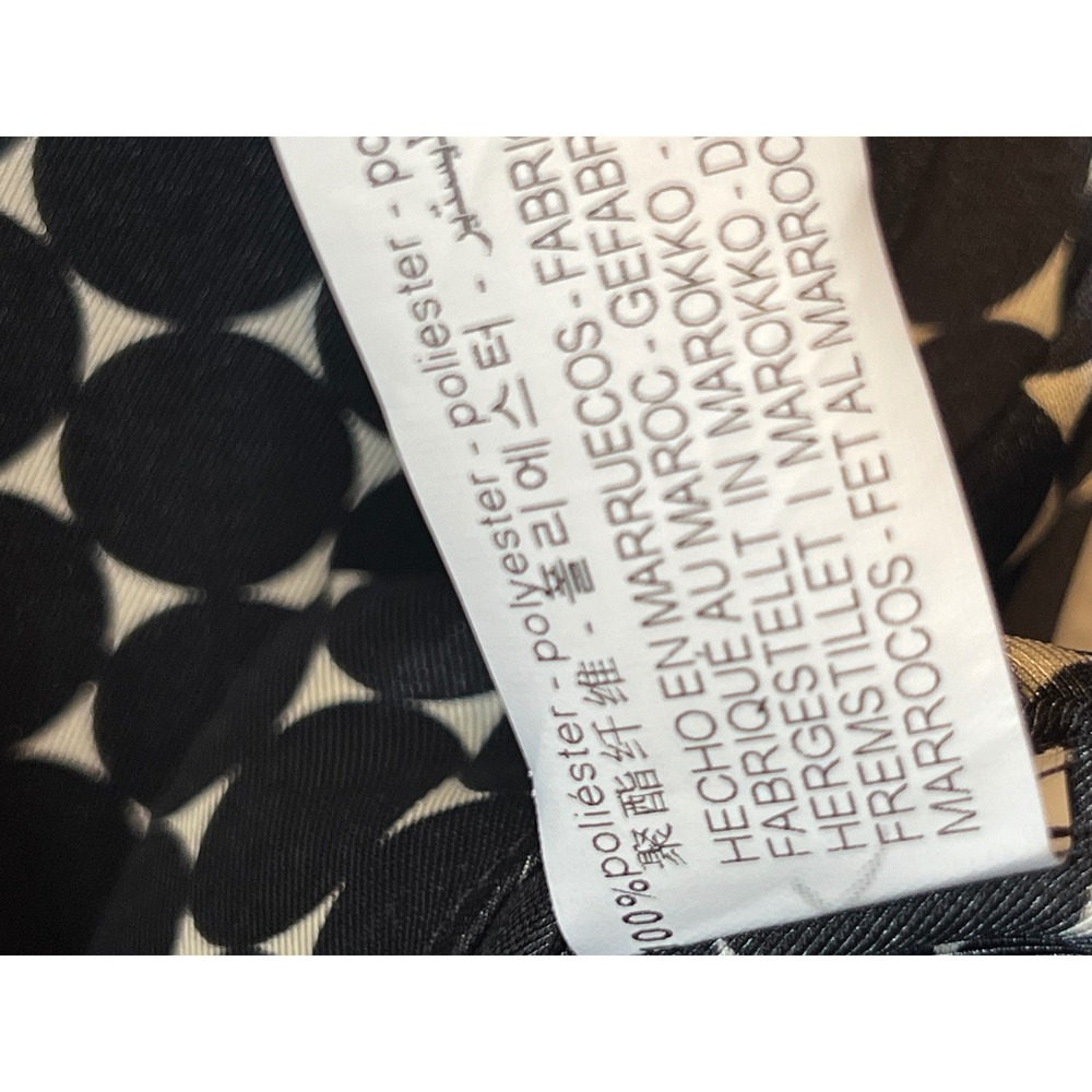 Zara Women's Small Button Down Shirt Black White Circle Print Long Sleeve - Picture 8 of 10